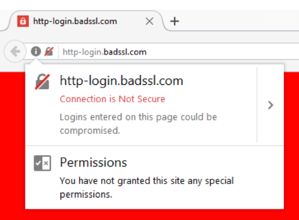 不安全登录页面警告2