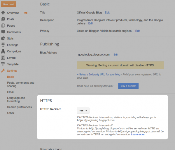 Google Blogger HTTPS