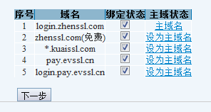 显示所有添加的域名