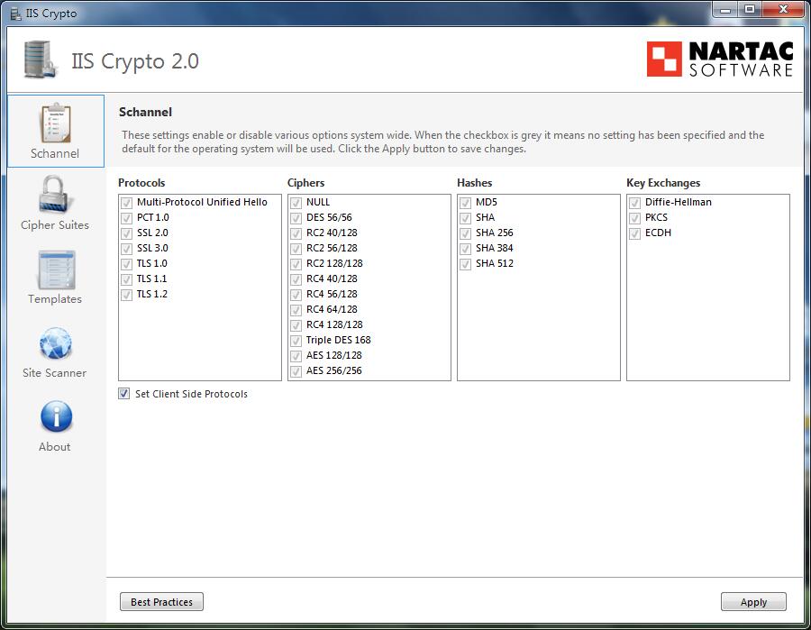 调整加密套件工具