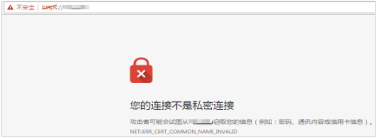 证书主机名与域名不匹配