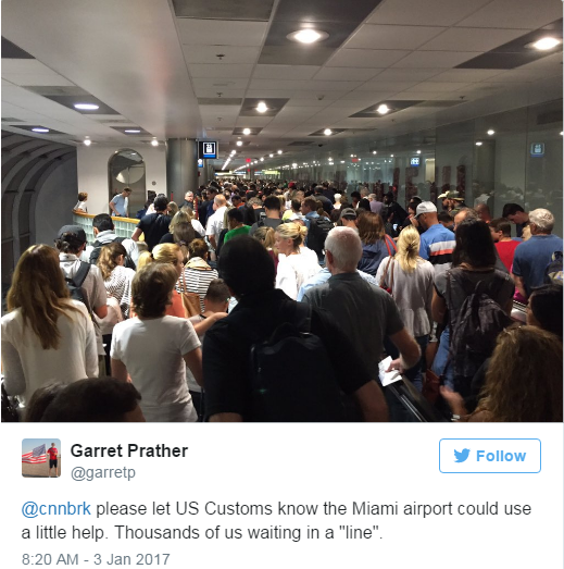 美国出入境管理局系统中断