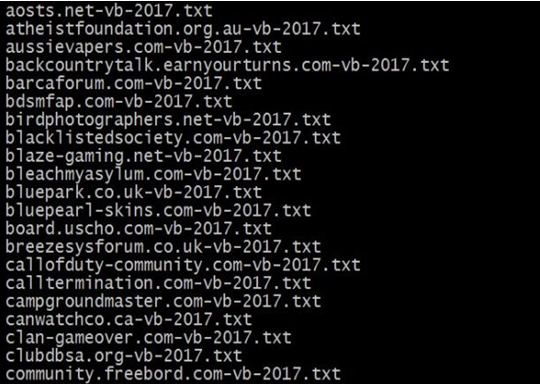 vBulletin论坛被盗数据