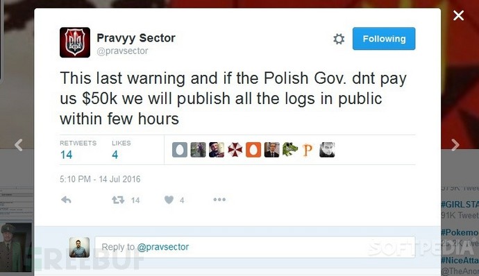 黑客在推特上勒索波兰国防部