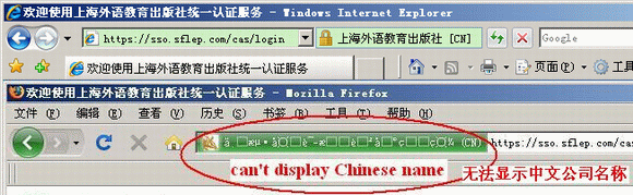 VeriSign EV SSL FireFox can't display Chinese