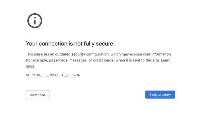 谷歌浏览器宣布TLS协议1.0/1.1逐步弃用计划