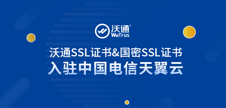 沃通SSL证书及国密SSL证书入驻中国电信天翼云，已于近日上线 第1张