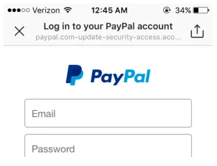 paypal钓鱼网站显示5