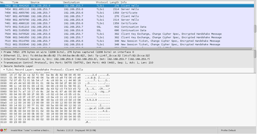 APP与虚假服务器完成SSL握手