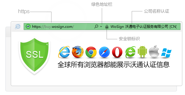 绿色地址栏显示效果