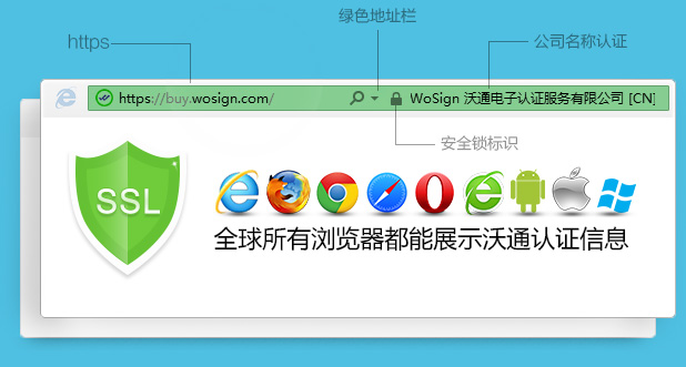 绿色地址栏显示效果