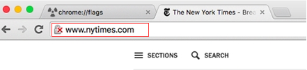 Chrome为HTTP网站打红叉