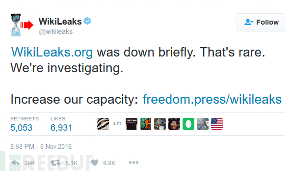 维基解密网站被攻击