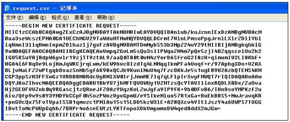 测试CSR请求文件